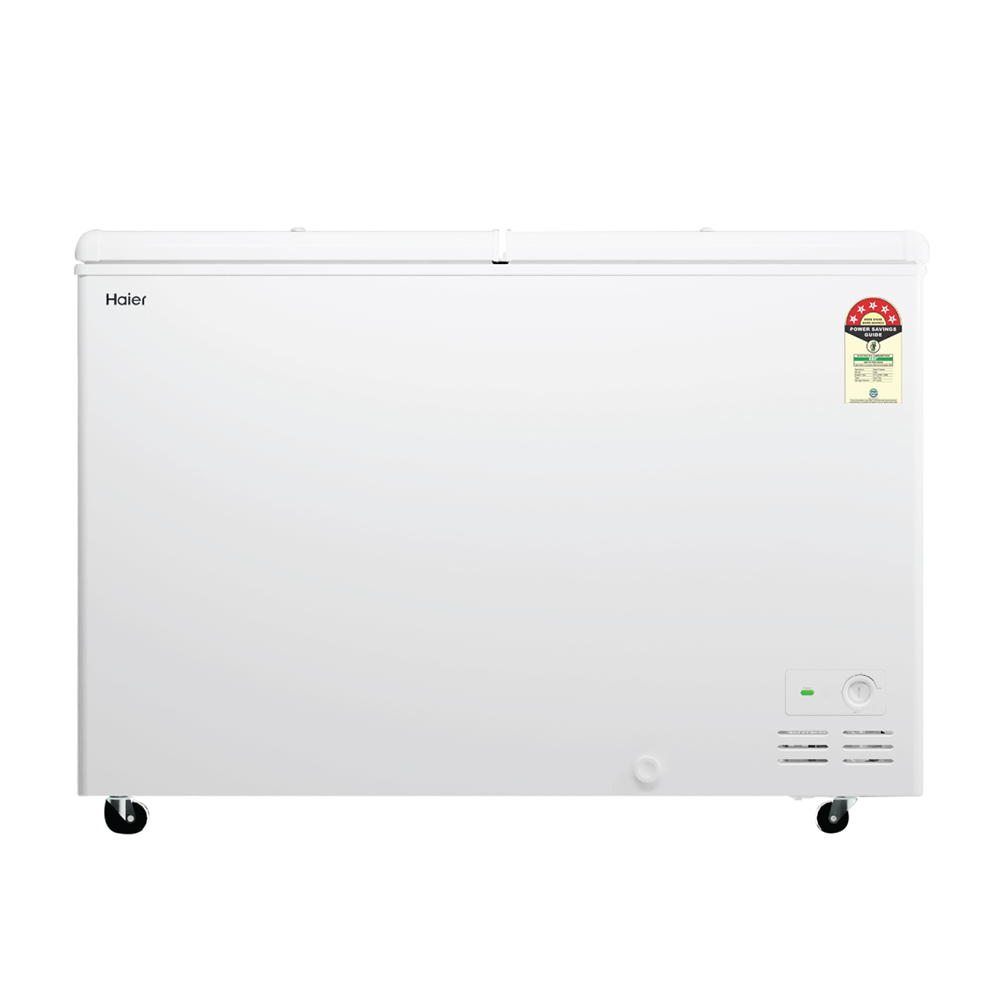 Haier Deep Freezer 410L, Hard Top Convertible Double Door (White)